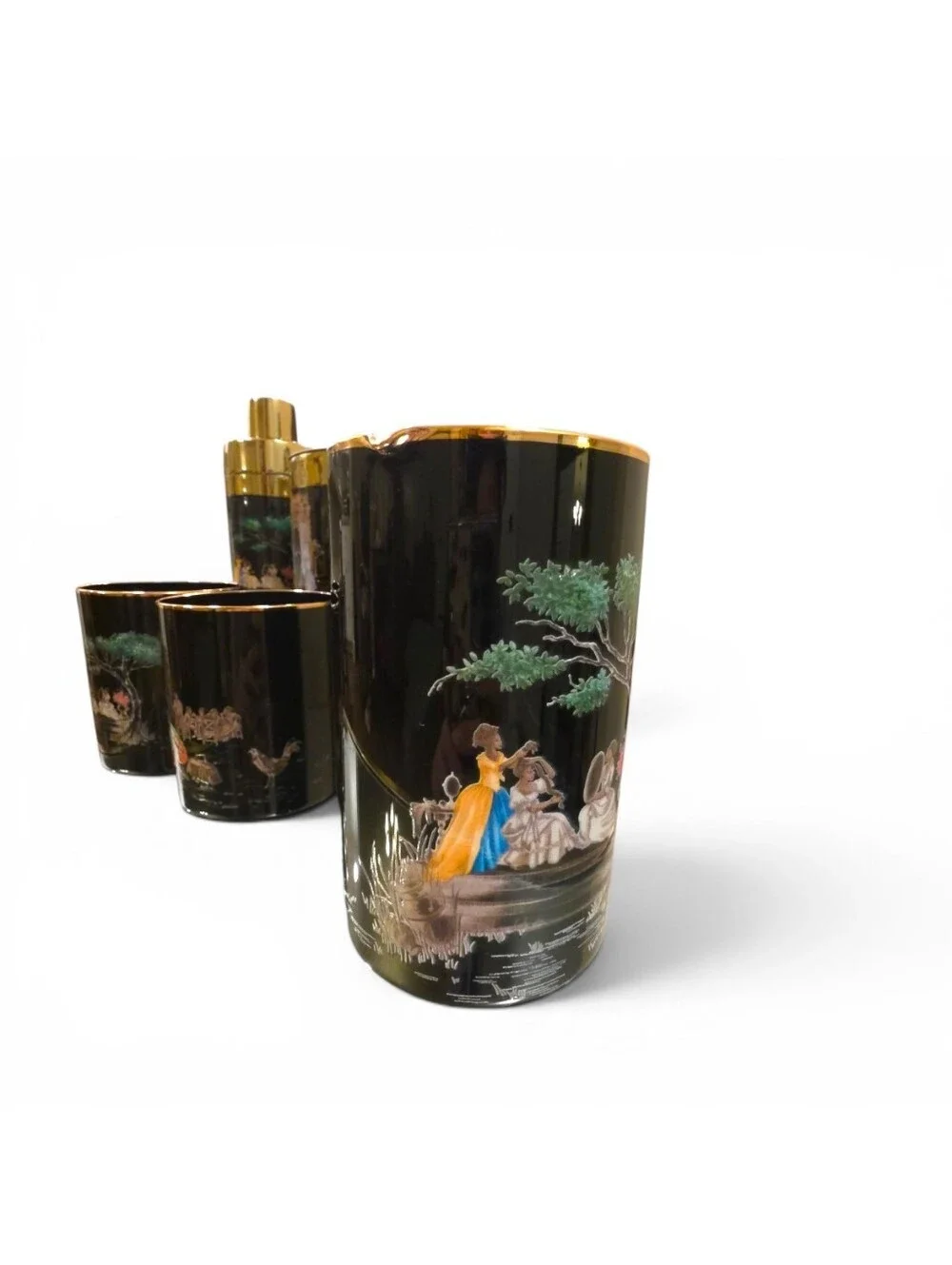Williams Sonoma x Sheila Bridges Harlem Toile Complete Barware Collection | NEW